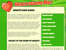 Tablet Screenshot of heartsgame.net